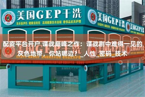 配资平台开户 谍战巅峰之作：谍战剧中难得一见的灰色地带，你站哪边？_人性_密码_技术