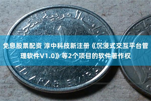 免息股票配资 淳中科技新注册《沉浸式交互平台管理软件V1.0》等2个项目的软件著作权