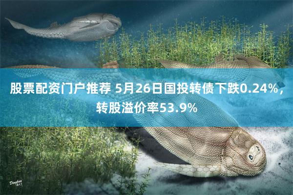 股票配资门户推荐 5月26日国投转债下跌0.24%，转股溢价率53.9%