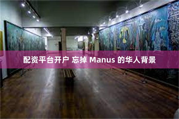 配资平台开户 忘掉 Manus 的华人背景