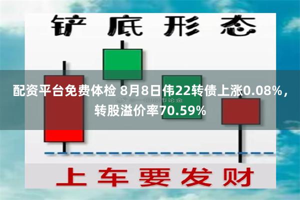 配资平台免费体检 8月8日伟22转债上涨0.08%，转股溢价率70.59%