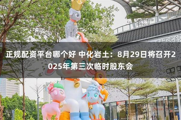 正规配资平台哪个好 中化岩土：8月29日将召开2025年第三次临时股东会