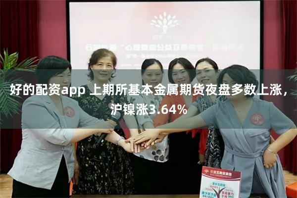 好的配资app 上期所基本金属期货夜盘多数上涨，沪镍涨3.64%